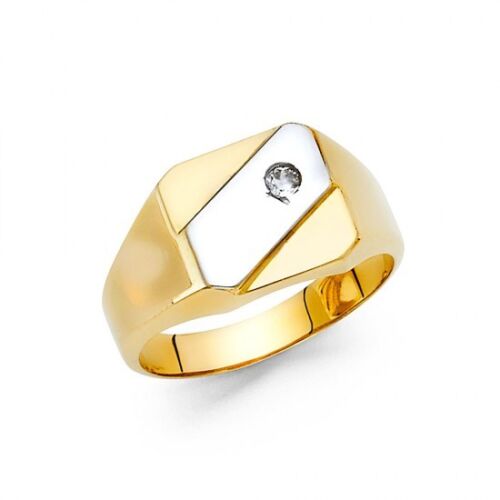 14K Two Tone gold Signet Ring EJRG1472