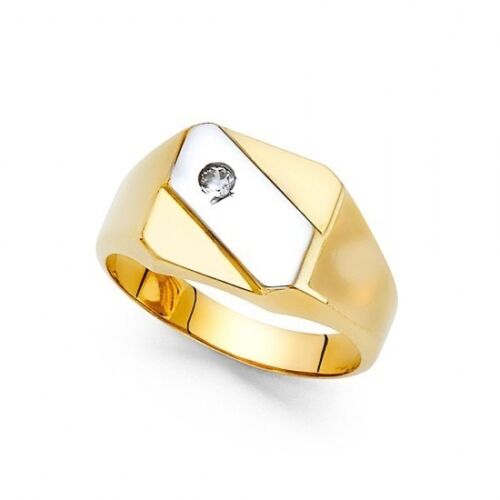 14K Two Tone gold Signet Ring EJRG1472