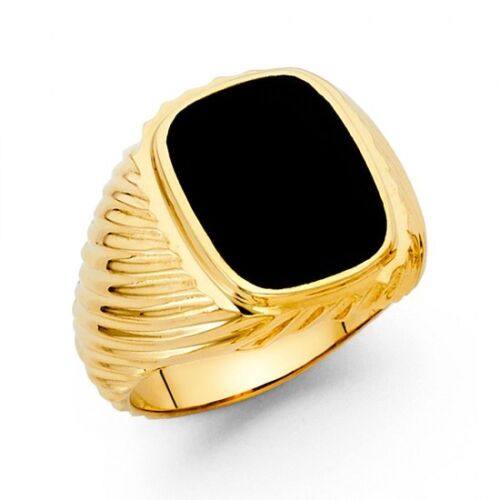 14K Yellow Gold Onyx Ring EJRG1576