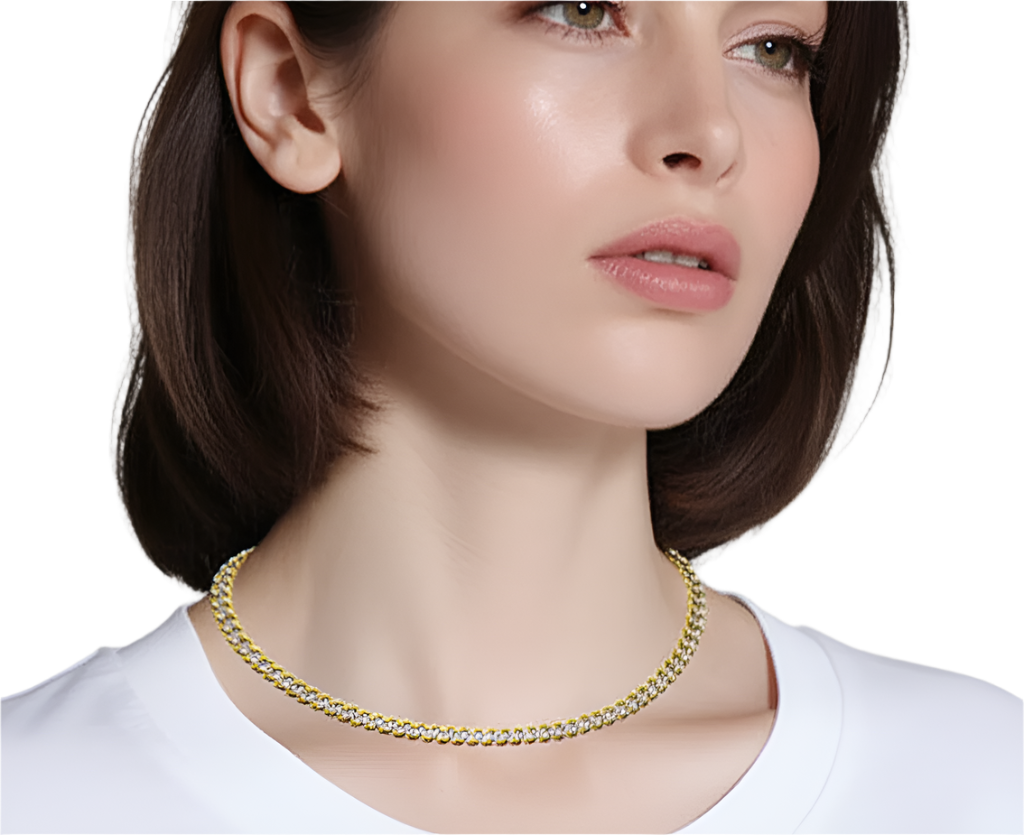 Solid 14K gold dia-cut 3.5mm Cuban Chain 20" EJCN35430