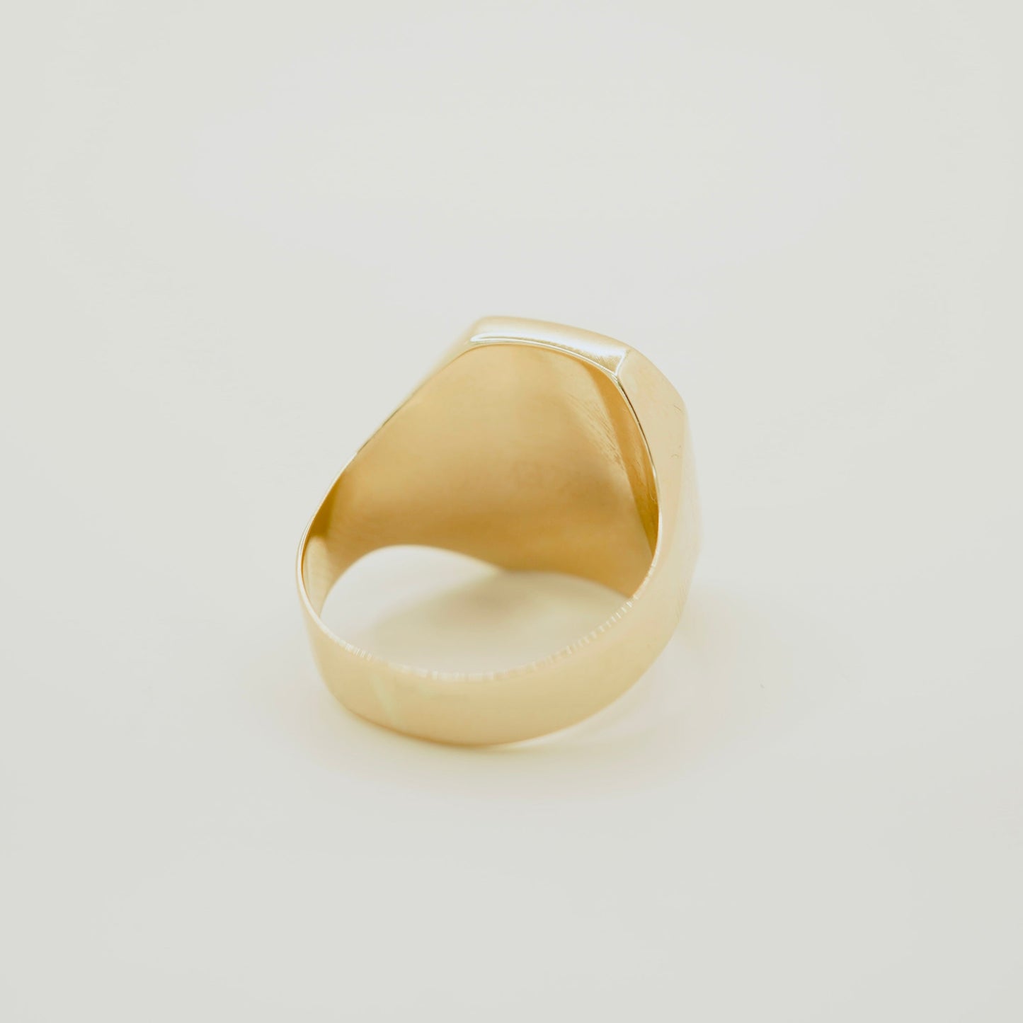 Solid 14K Yellow Gold Square Signet Ring EJRG1472