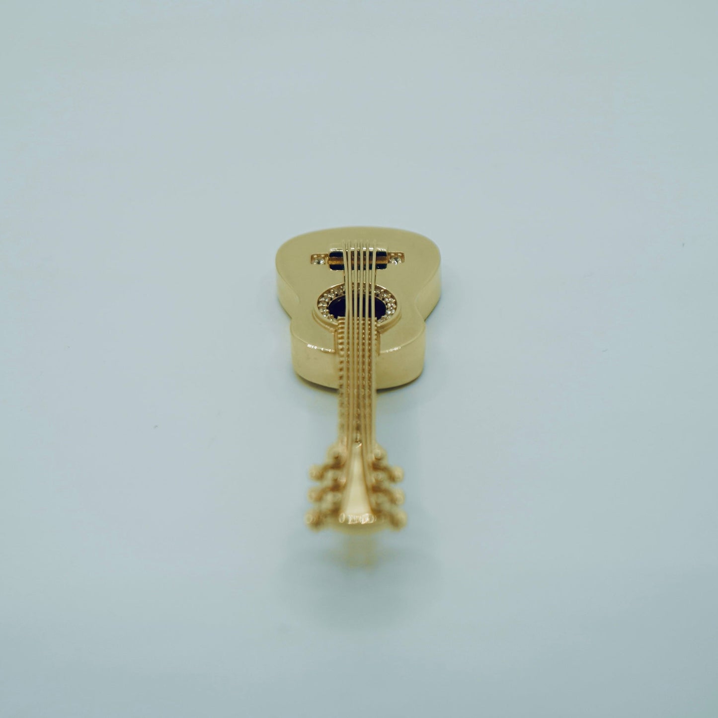 Solid 14K Yellow Gold Handmade Guitar pendant EJCM26504