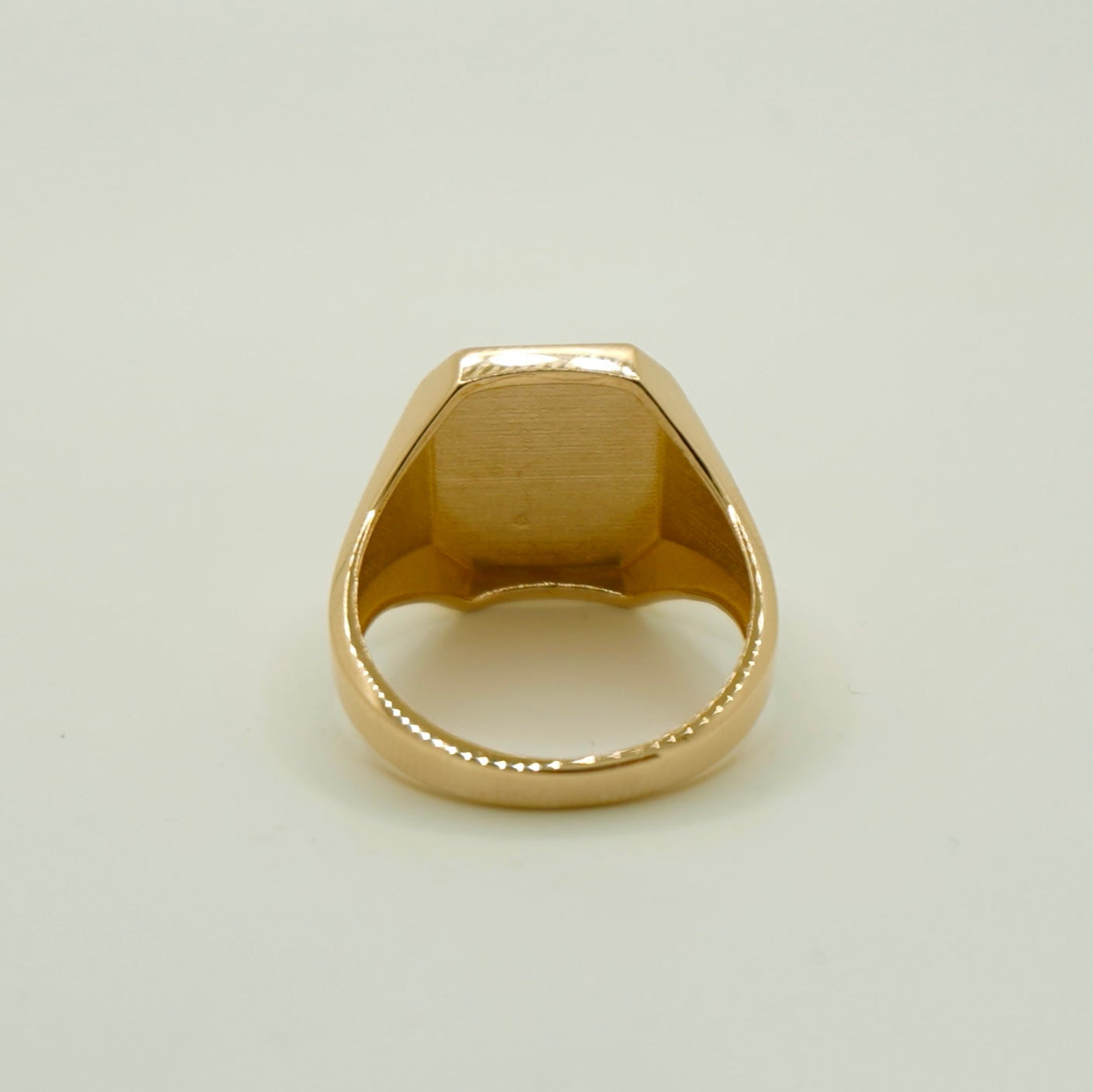 Solid 14K Yellow Gold Cedar Tree Onyx Ring