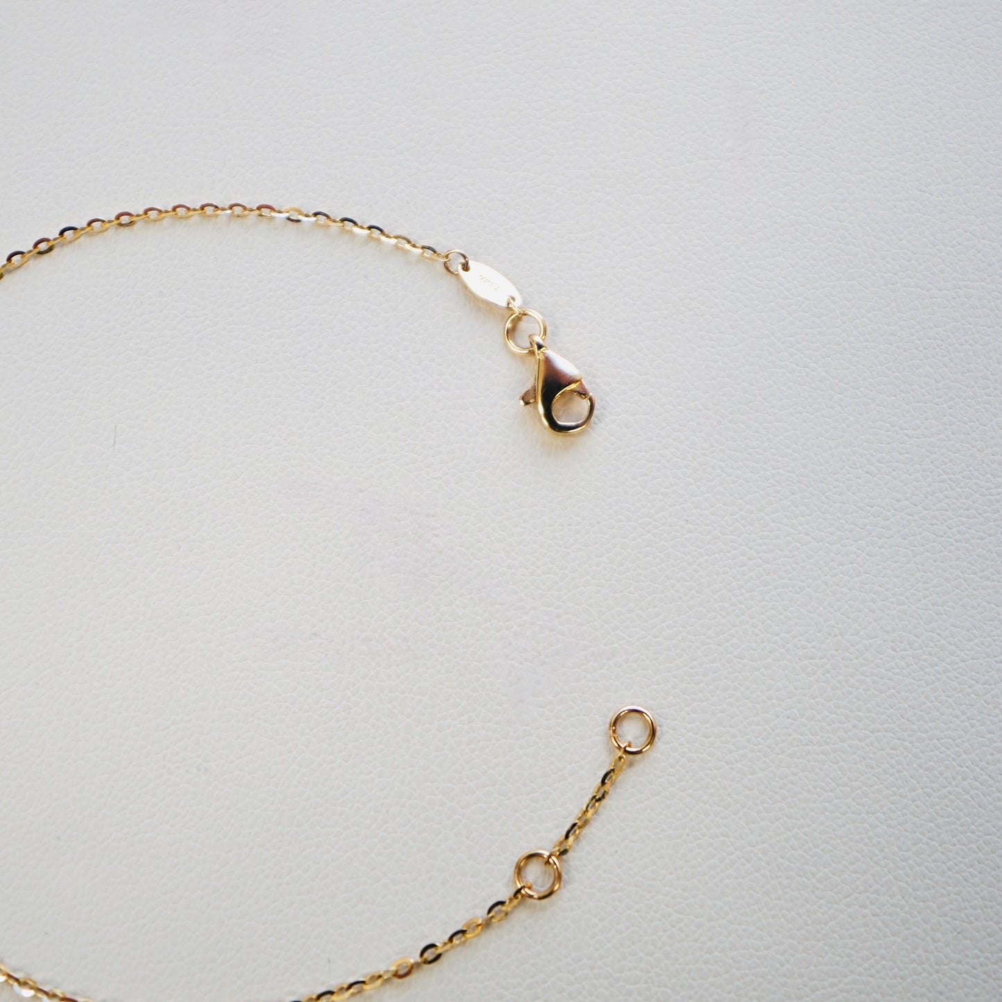 Solid 14K Yellow Gold Mother of Pearl Heart Bracelet EJAB203