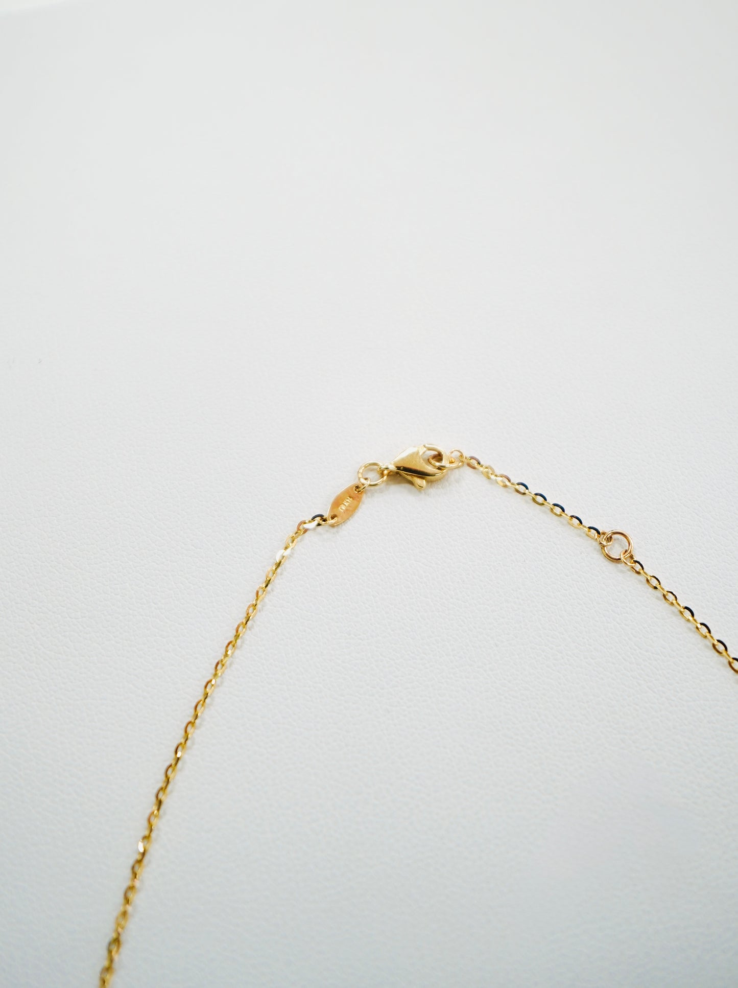 14K Yellow Gold Malachite Heart Chain