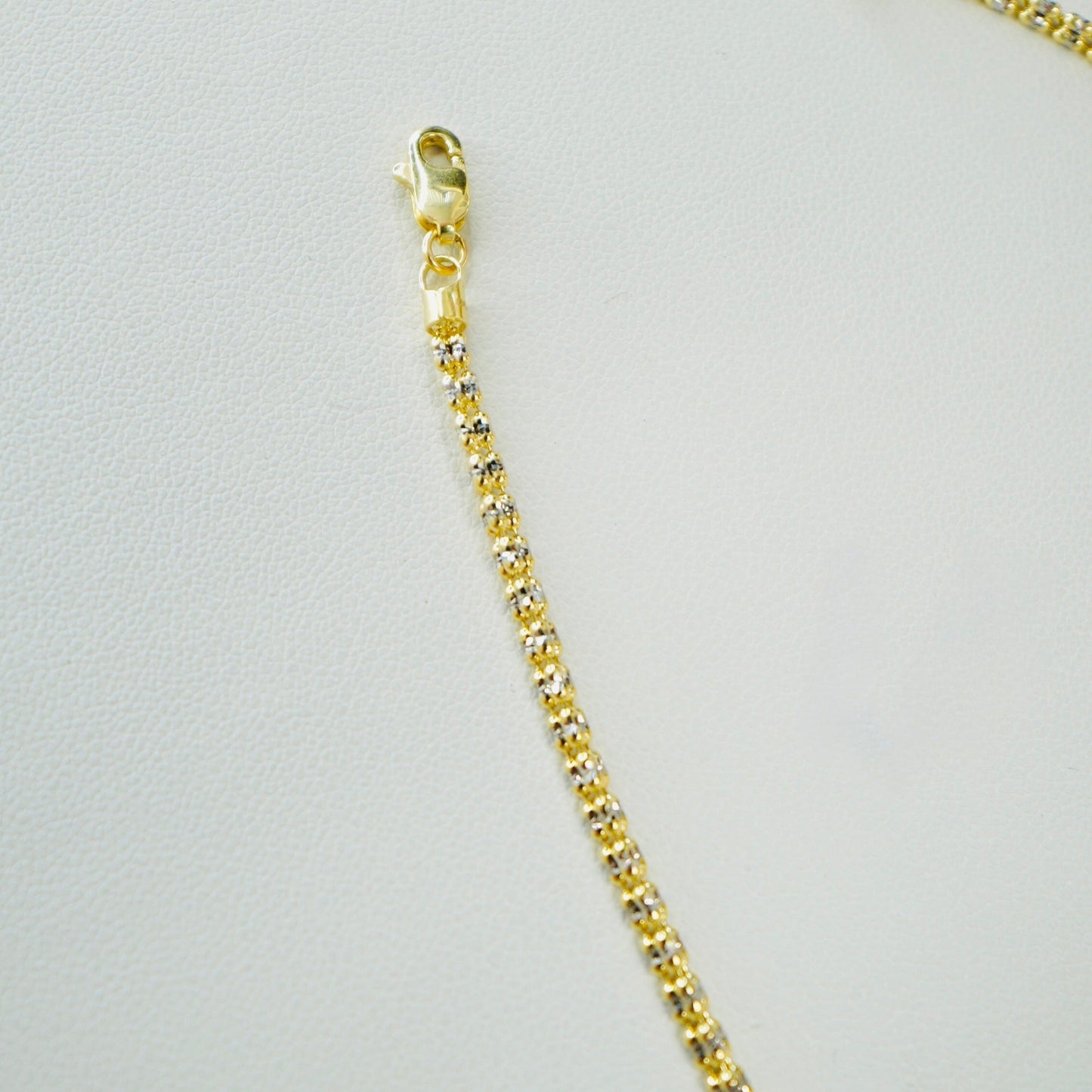 Solid 14K Yellow Gold 2mm "Ice" Chain 20"