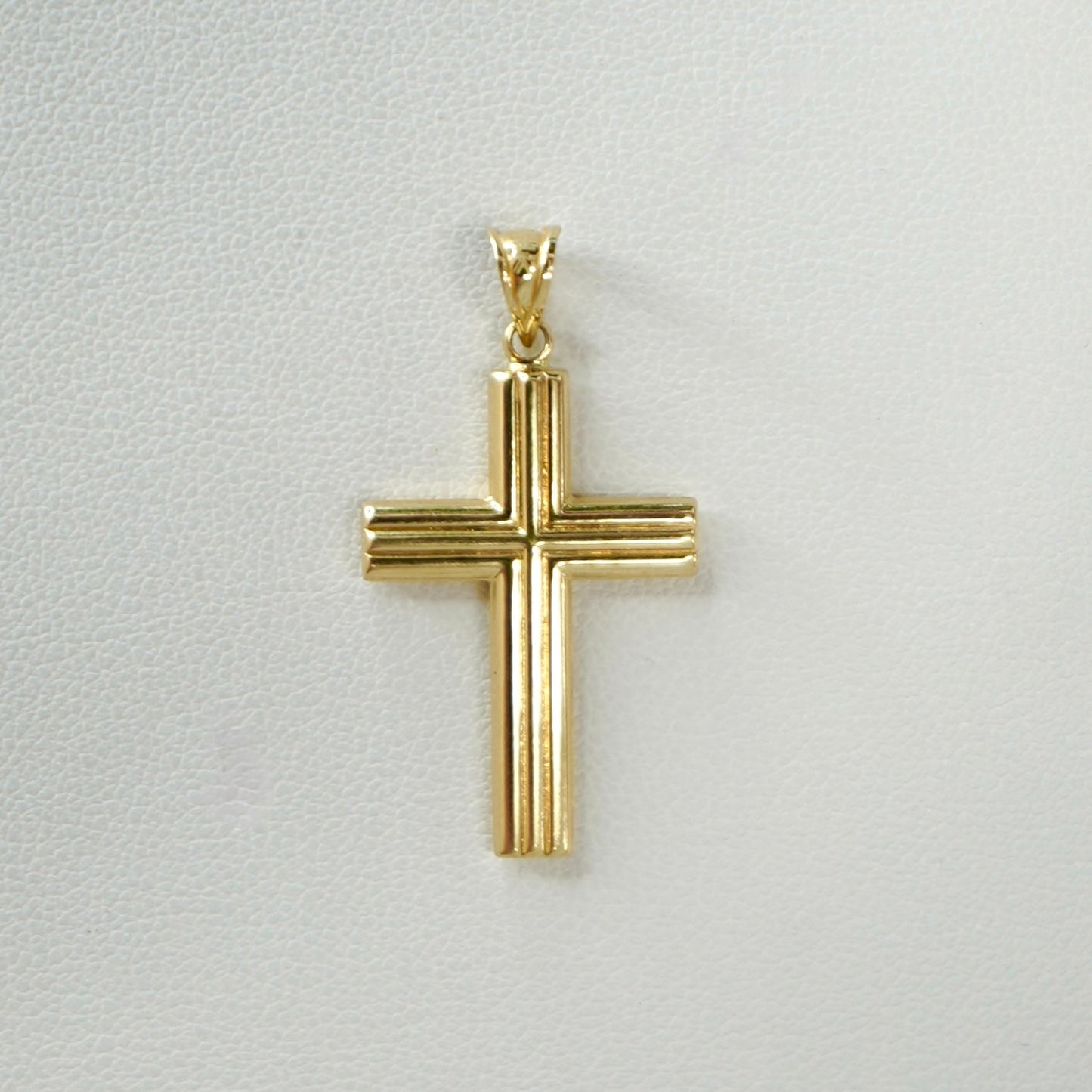 14K Yellow Gold Outlined Cross