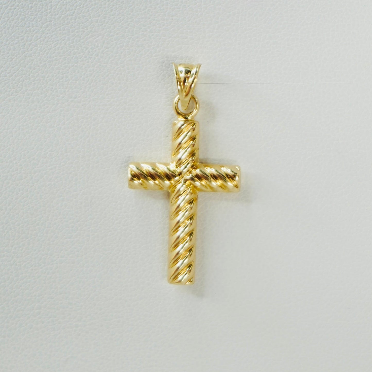 Hollow 14K Yellow Gold Hollow Cross EJHC9088
