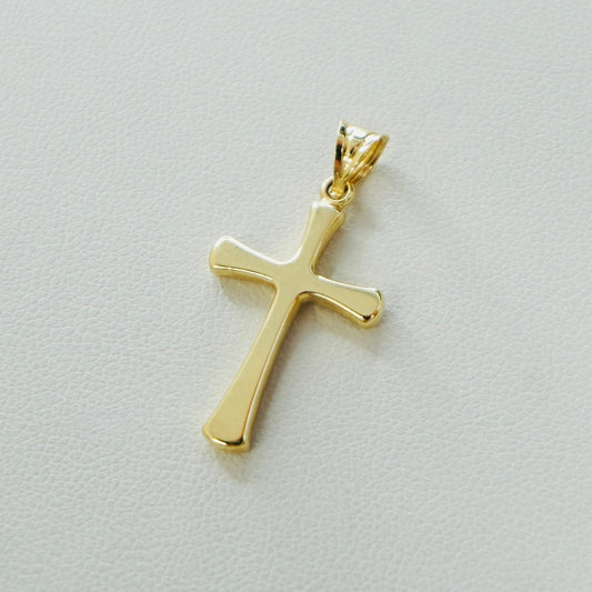 Solid 14K  Gold Cross Charm EJPT12