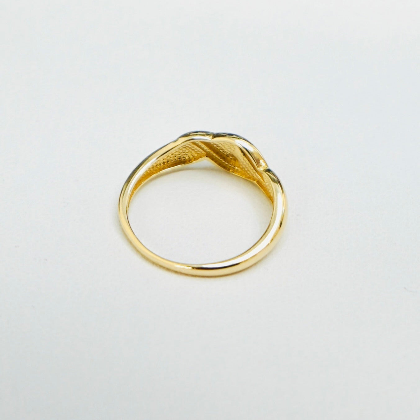 Solid 14K Yellow Gold Dainty Groove Ring
