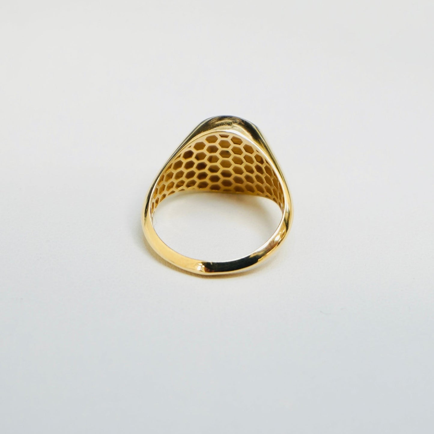 Solid 14K Gold Black Onyx Oval Ring EJMR29629