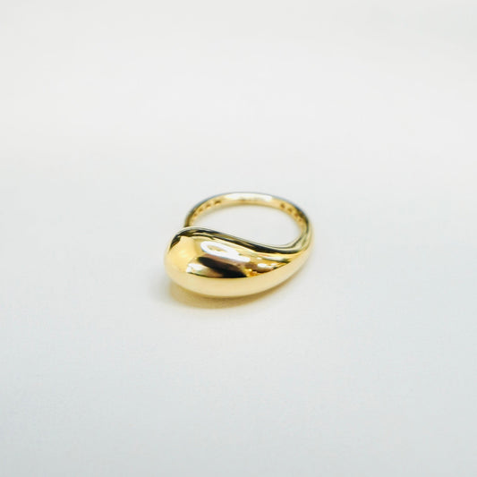 14K Yellow Gold Fancy Teardrop Ring
