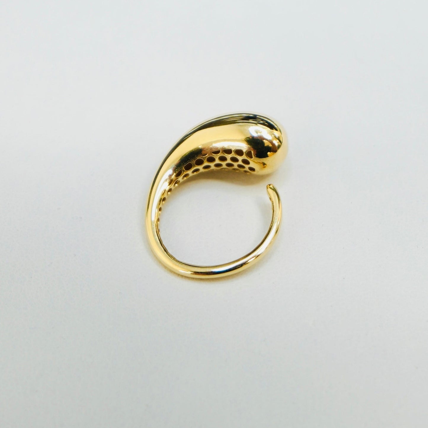 14K Yellow Gold Fancy Teardrop Ring