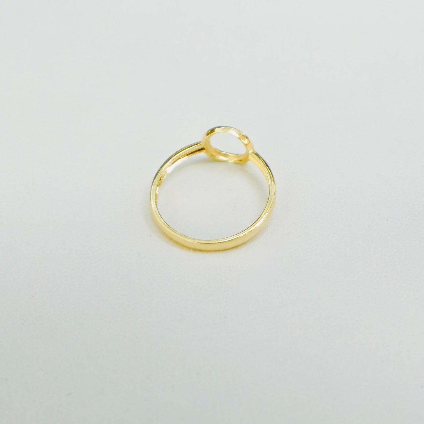 14K Yellow Gold Dainty Circle Ring