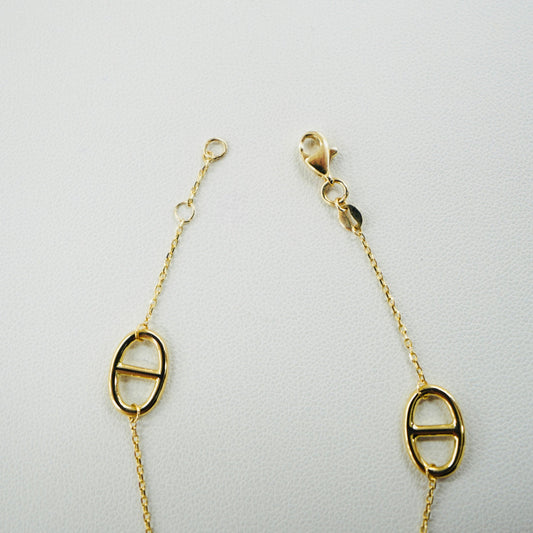 Solid 14K Yellow Gold Dainty Necklace
