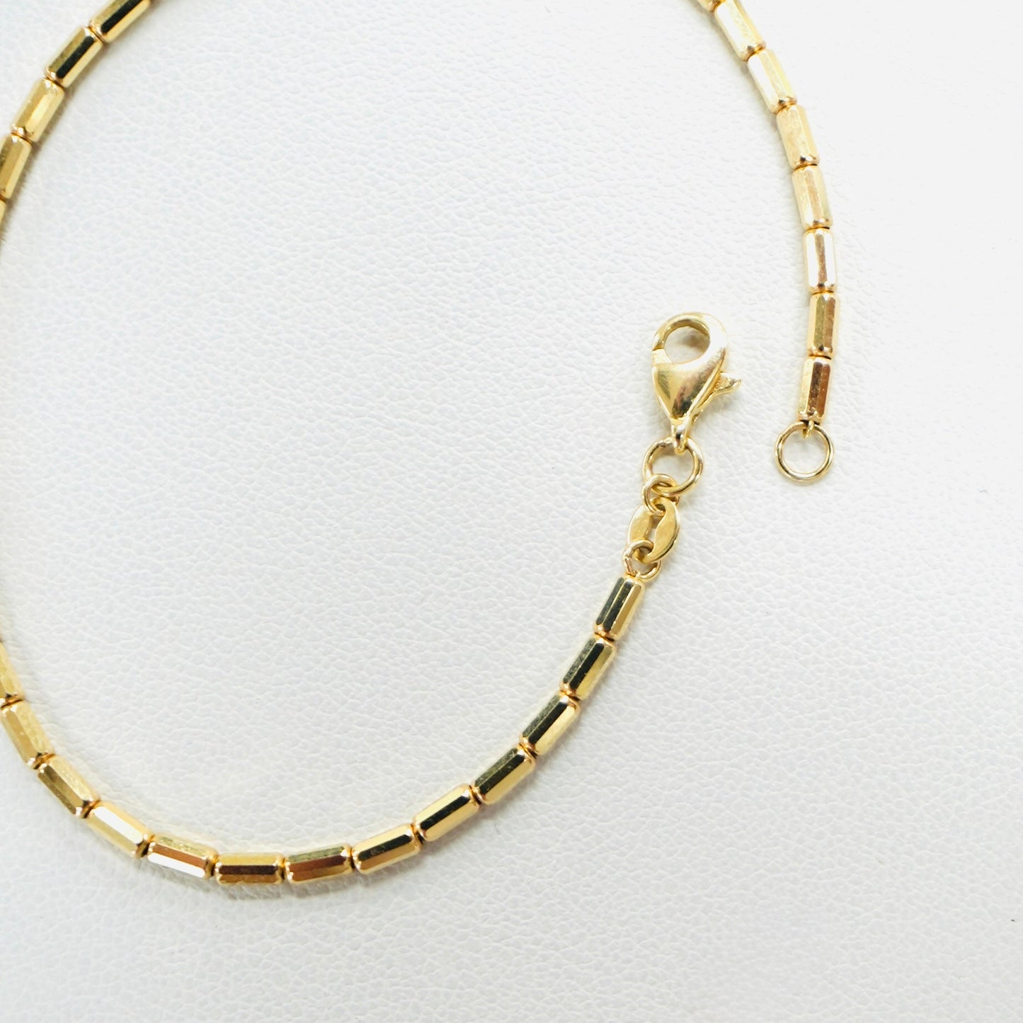 Solid 14K Yellow Gold Bamboo Bracelet