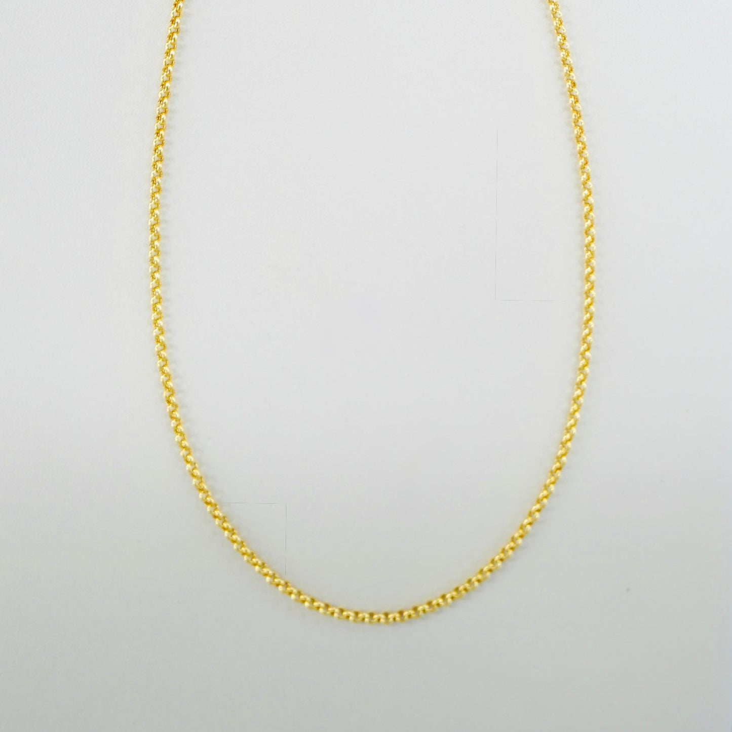 Solid 14K Yellow Gold 3mm 20" Rolo Chain