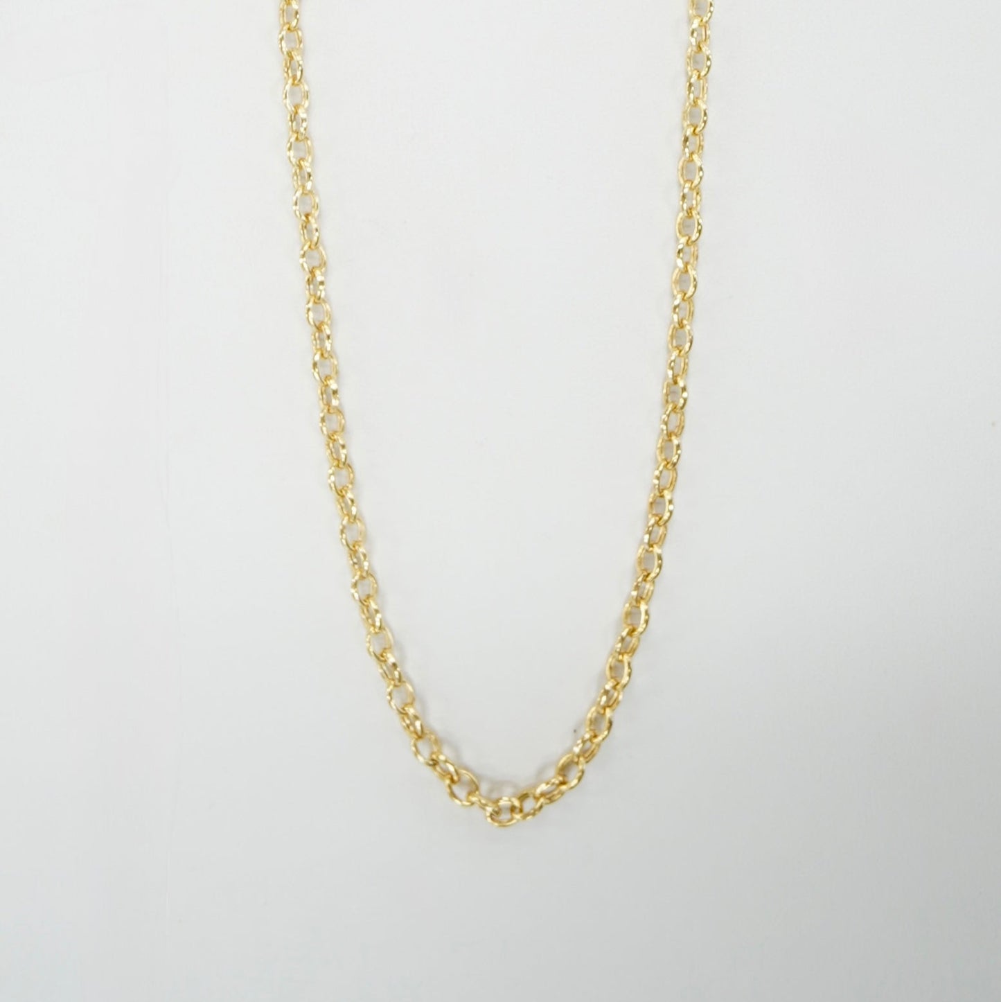 Solid 14K Yellow Gold 5mm 22" Rolo Chain