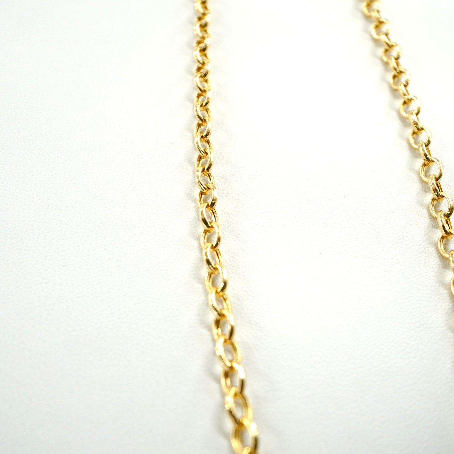 Solid 14K Yellow Gold 5mm 22" Rolo Chain