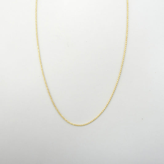 Solid 14K yellow gold 1mm 18" Rope Chain EJCN35122