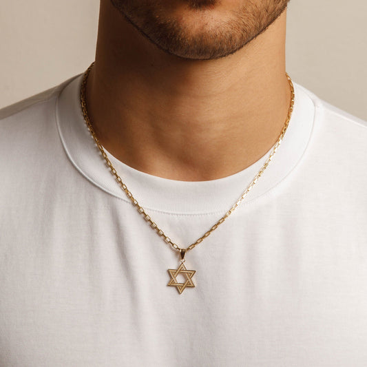 Solid 14K Gold Star of David Charm EJCM28625