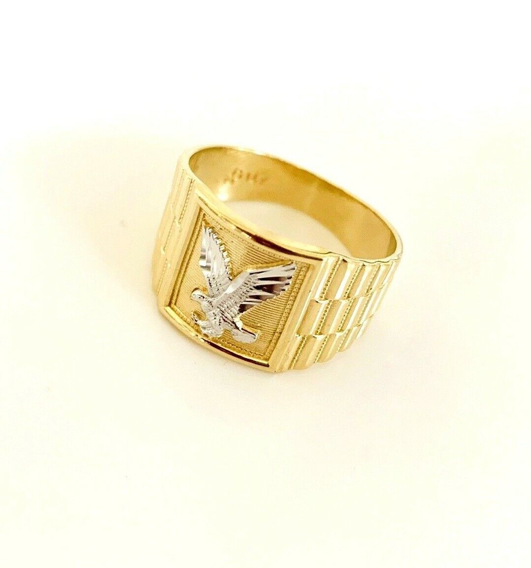 Solid 14K gold Men's Eagle ring EJMR29802