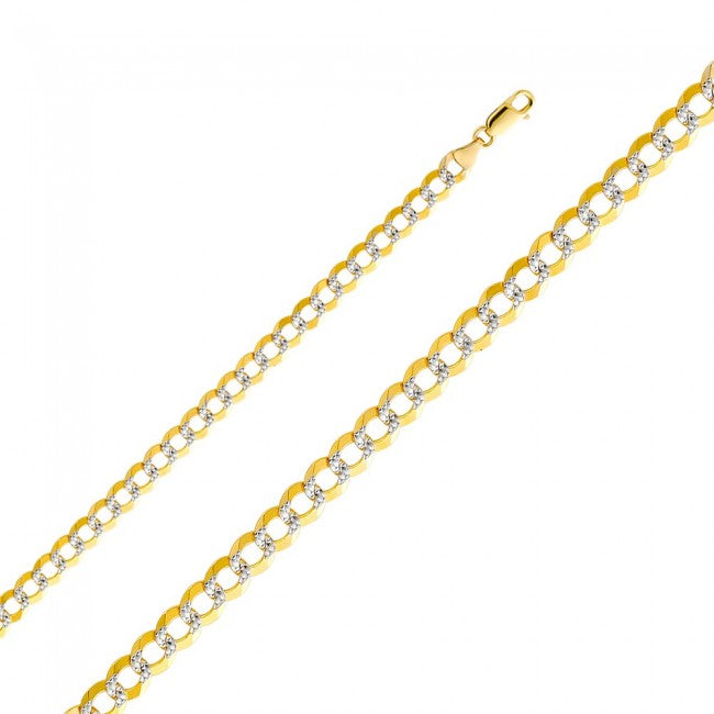 14K 2T Gold 7mm Cuban Chain 26" - EJCN35433