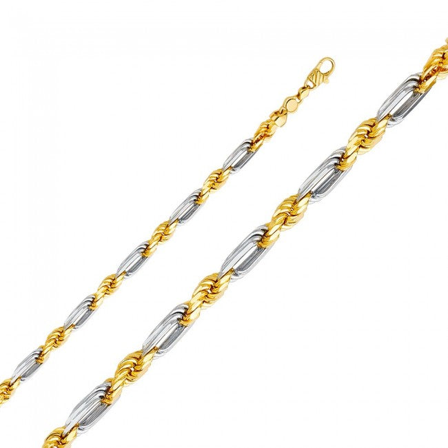 14K 6.5mm Figarope 26" Chain - EJ35137