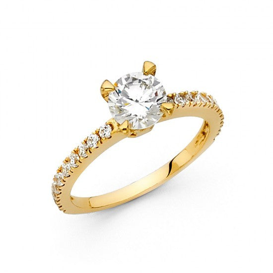 14K CZ Engagement Ring - EJLRCZ12