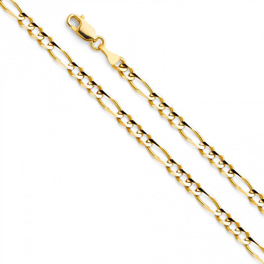 14K Gold 3.5mm Figaro Chain 20" - EJCN35602