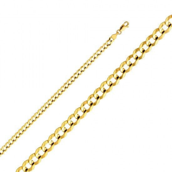 14K Gold 4.5mm Cuban Chain 24" - EJCN35105