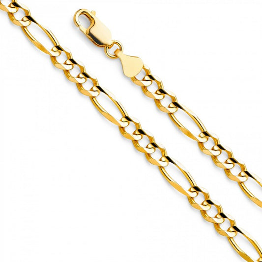 14K Gold 5.5mm Figaro Chain 20" - EJCN35604