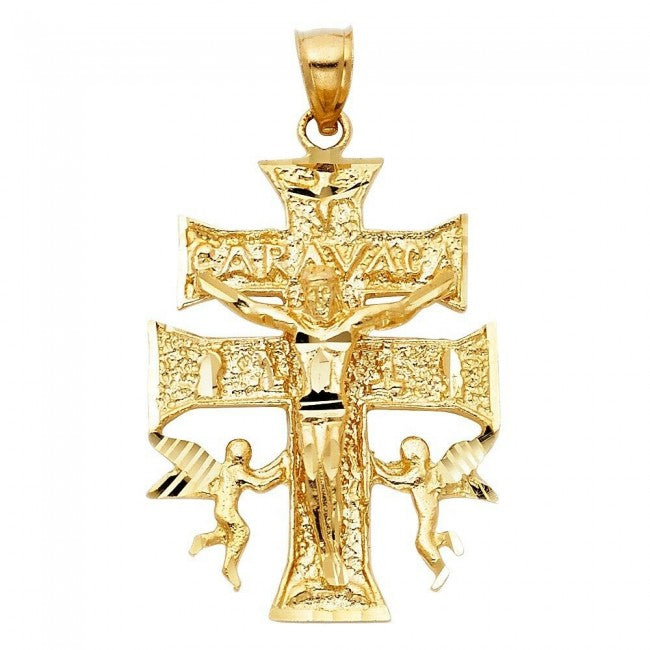 14K Gold CaraVaca Cross Pendant - EJPT1169