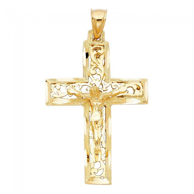 14K Religious Crucifix Pendant - EJPT987