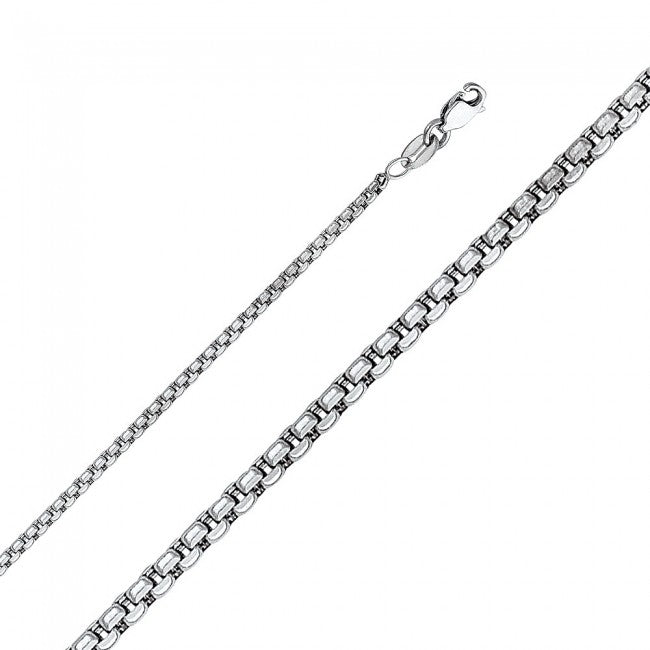 14K White 2mm Box Chain 20" - EJCN35322X