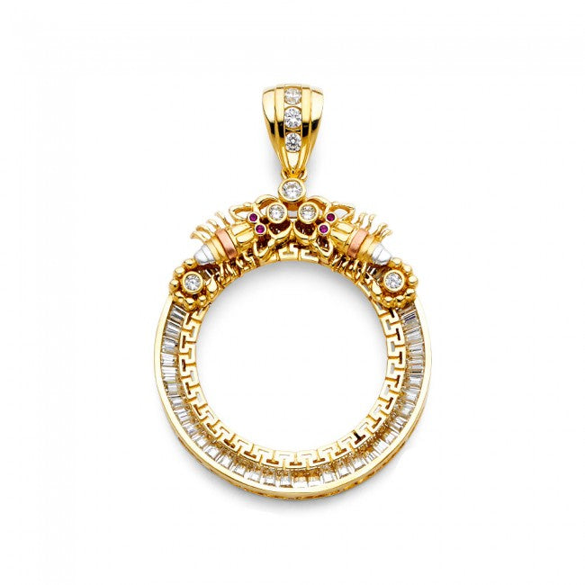 14K Gold Scorpion Bezel for Mexican 50 Pesos - EJCM34909