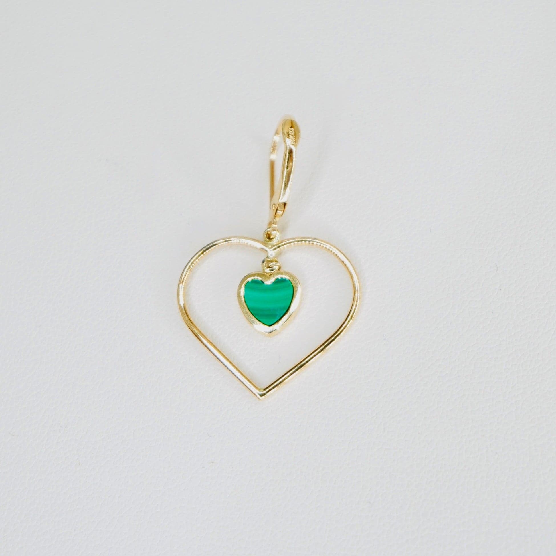 14K Yellow Gold Dangling Stone Earrings thumbnail 4