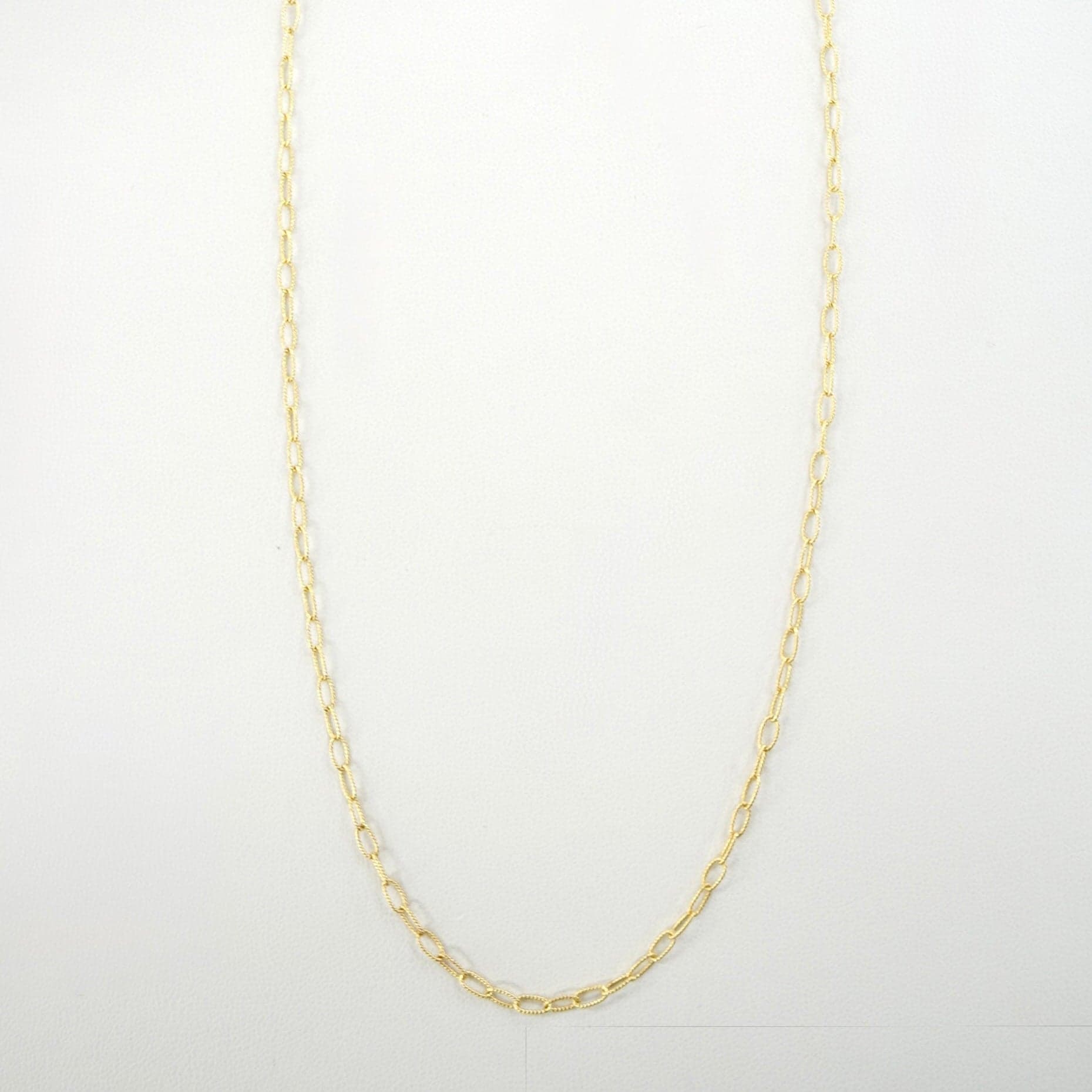 Solid 14K Yellow Gold Textured Novelty Chain — Image 1