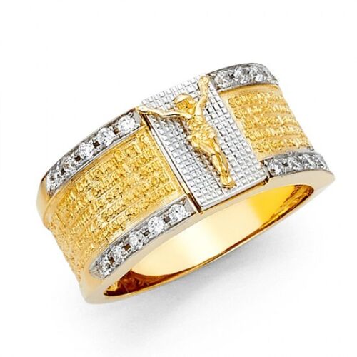 14K gold Spanish Lord's Prayer Ring EJMR34402