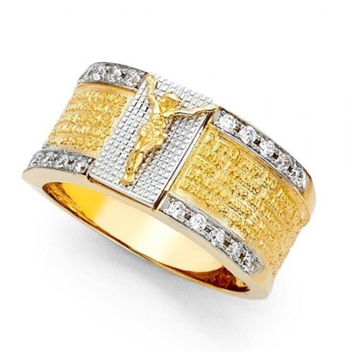 14K gold Spanish Lord's Prayer Ring EJMR34402