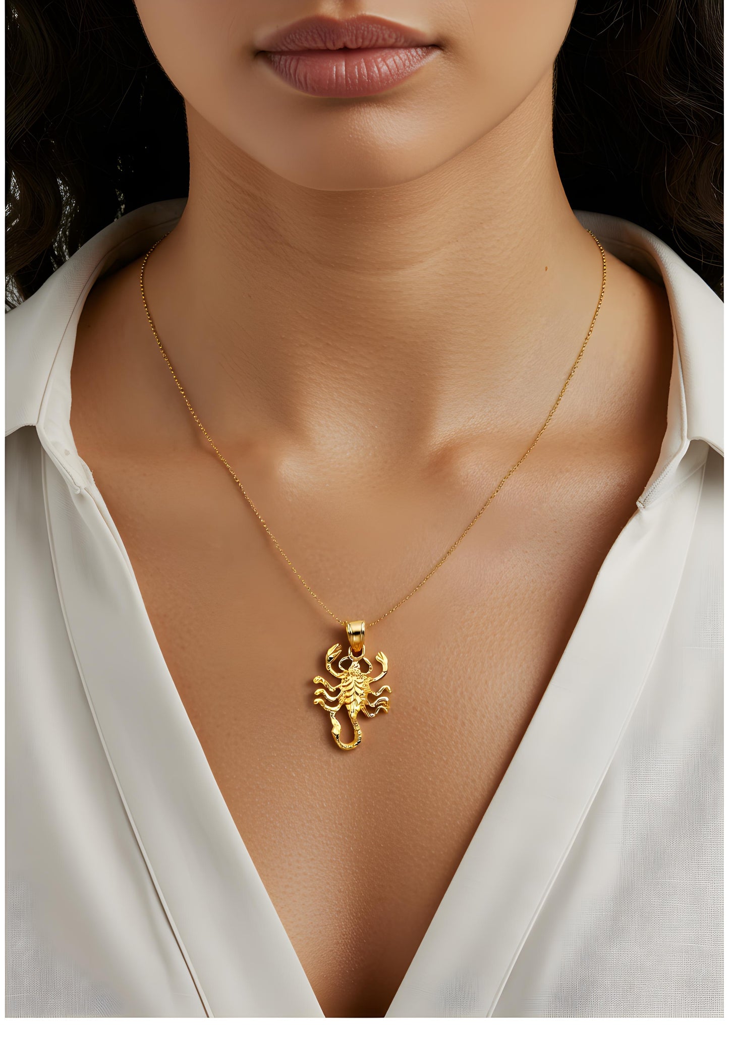 Solid 14K Yellow gold Scorpion Charm EJPT1586