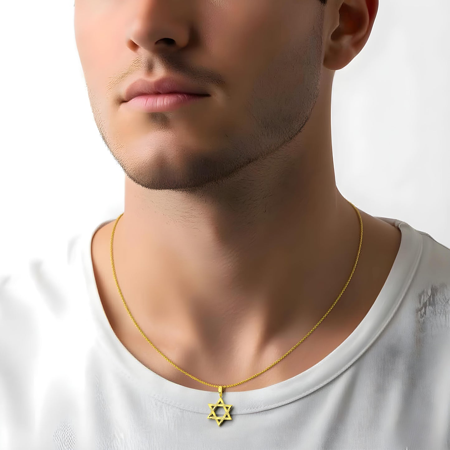 Solid 14K Gold Star of David Charm EJCM28625