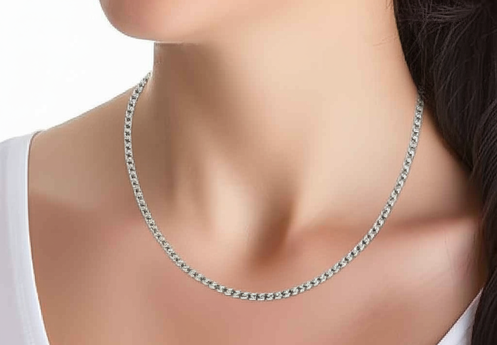 Solid 14K White Gold 2mm Box Chain 20" EJCN35322X