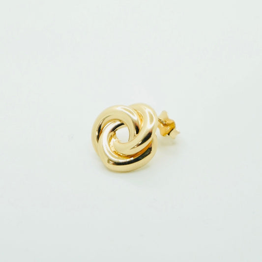 Fancy 14K Yellow Gold Knot Earrings EJER983