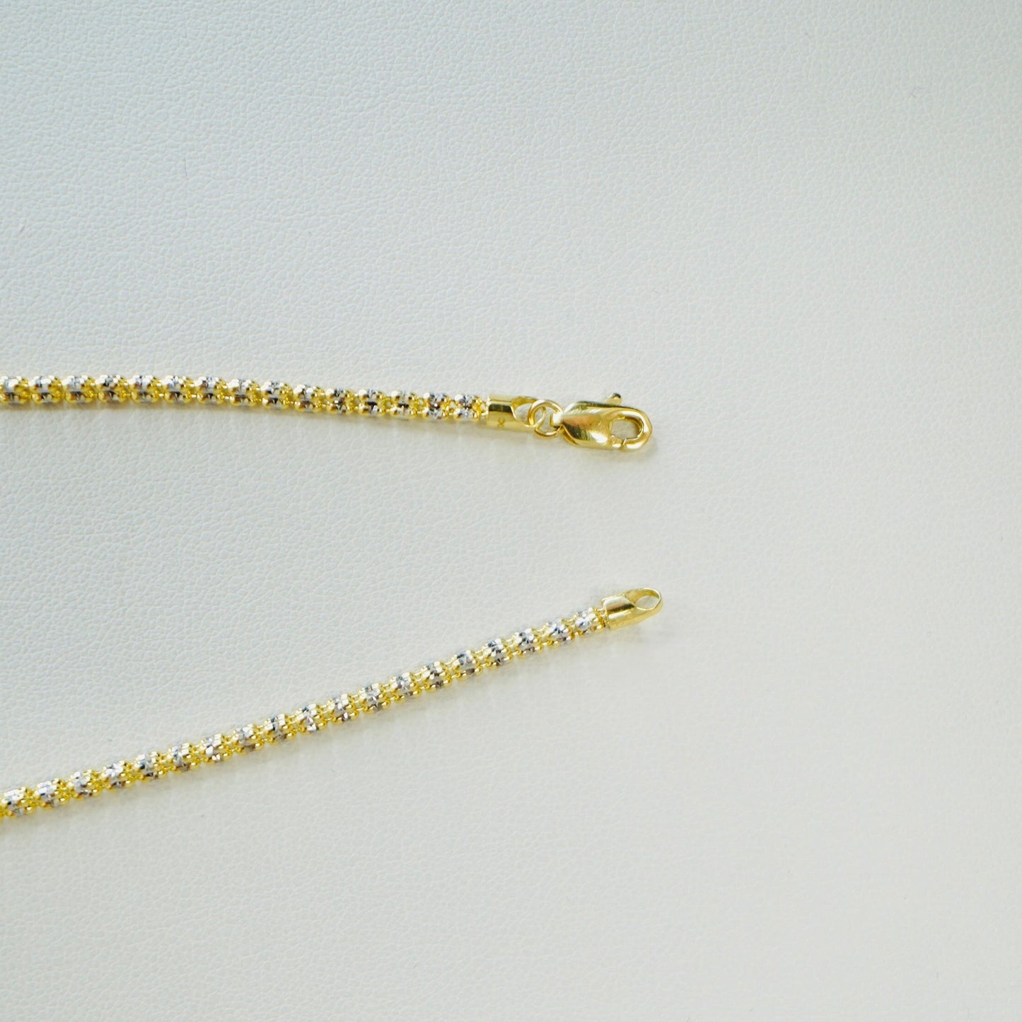 Solid 14K Yellow Gold 2mm "Ice" Chain 20"