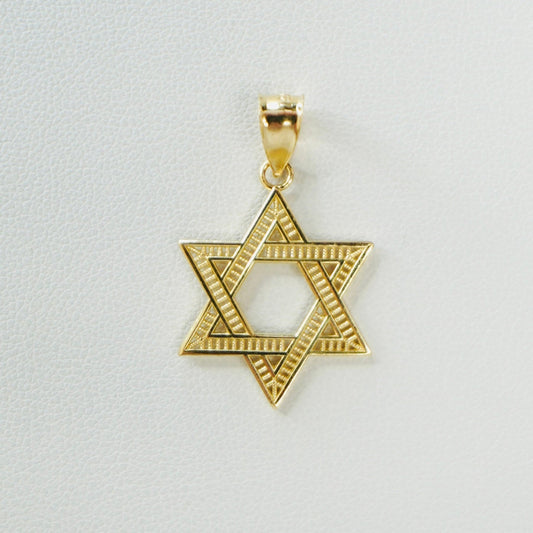 Solid 14K Gold Star of David Charm EJCM28625