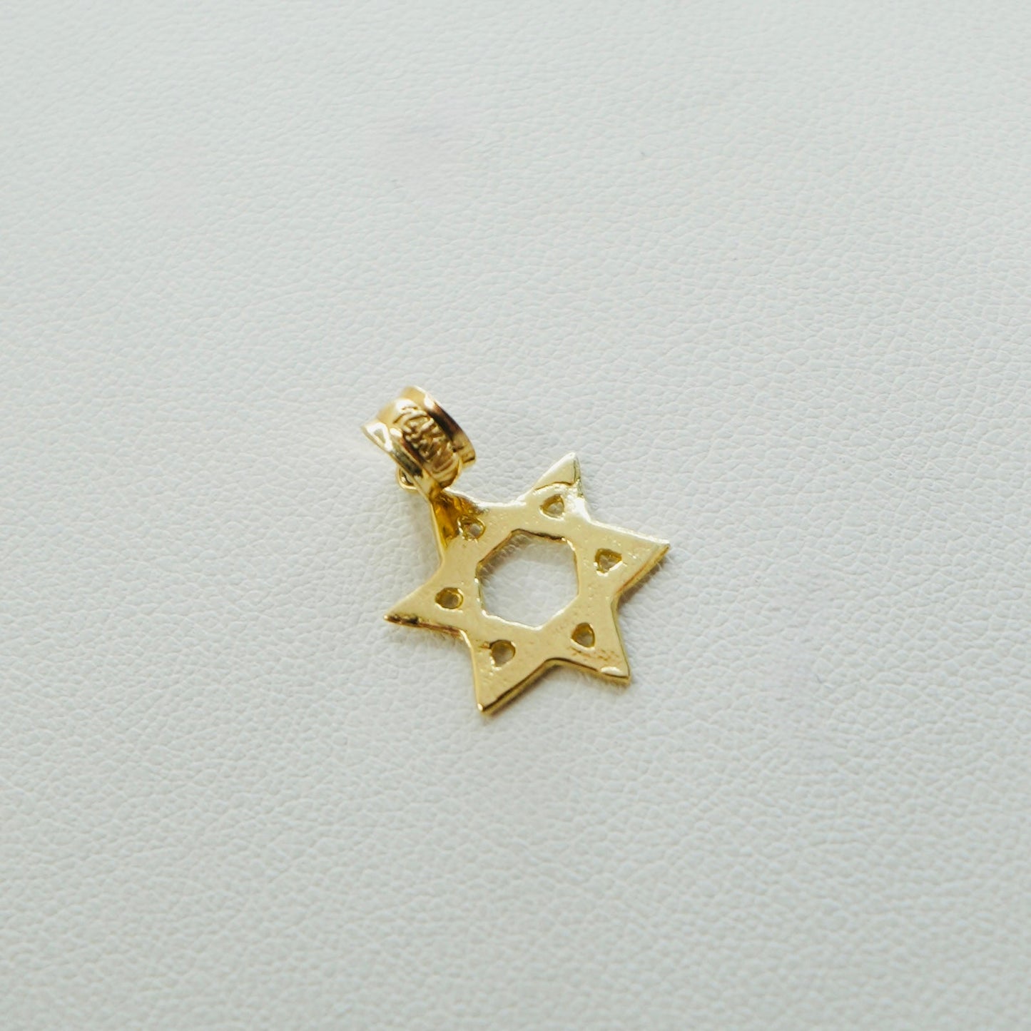 Solid 14K Yellow gold Star of David Charm EJCM1508
