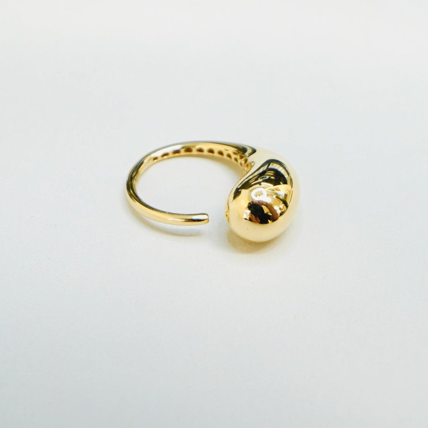 14K Yellow Gold Fancy Teardrop Ring