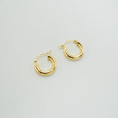 14K Yellow Gold Mini Hoop