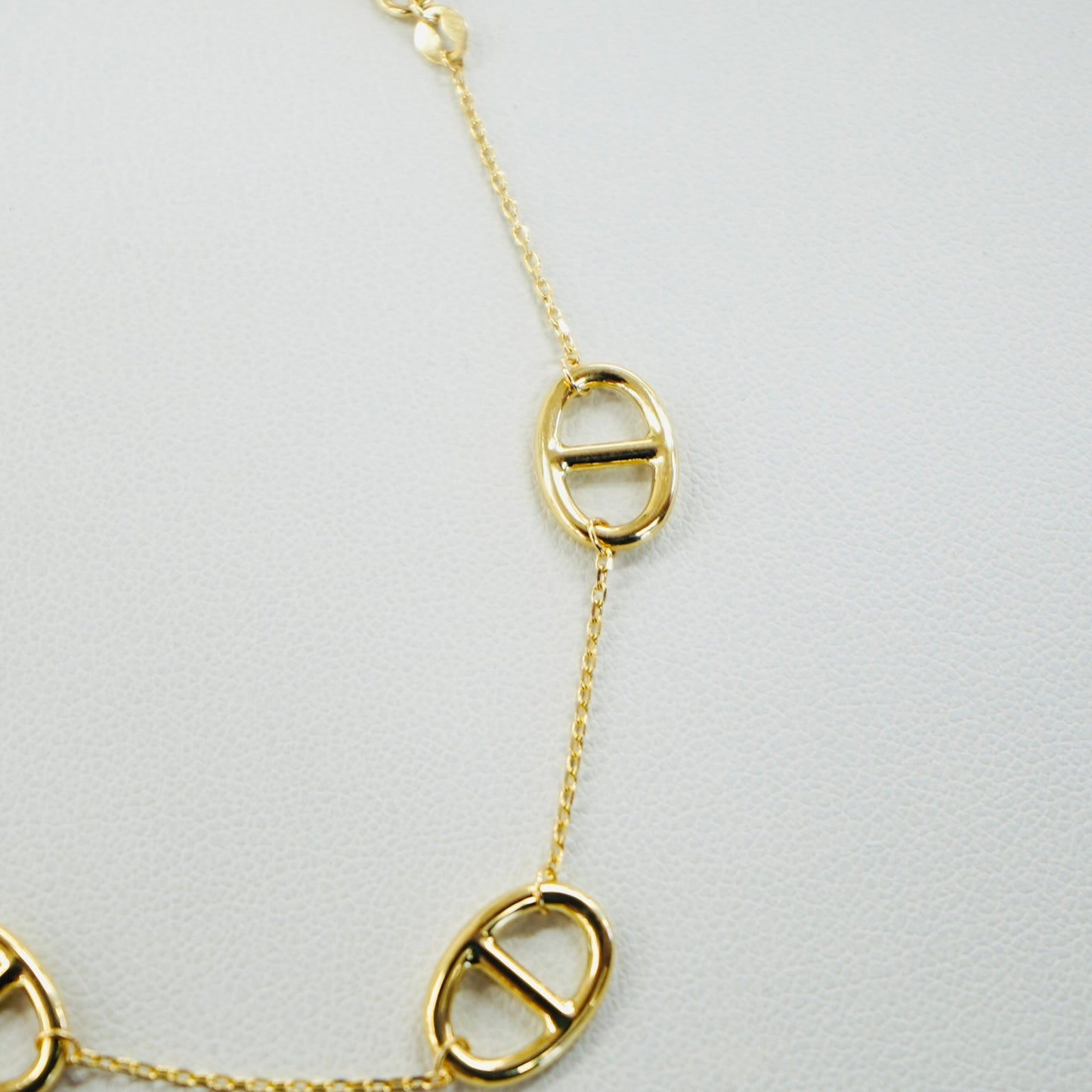 14K Yellow Gold Dainty Bracelet & Necklace Set